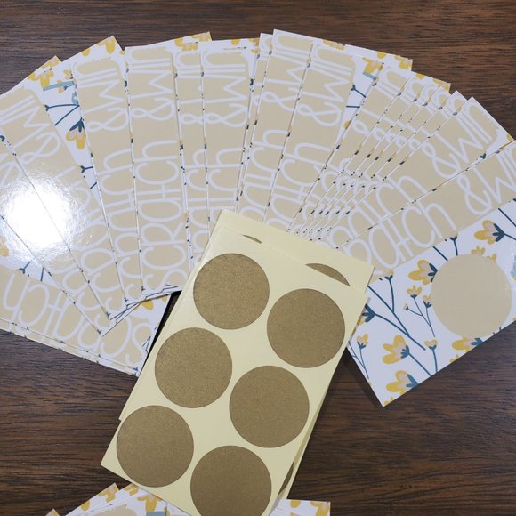 Scratch & Win-Thank You Cards- Party-Shower-Yellow Flowers - 40 Cards - Picture 5 of 8